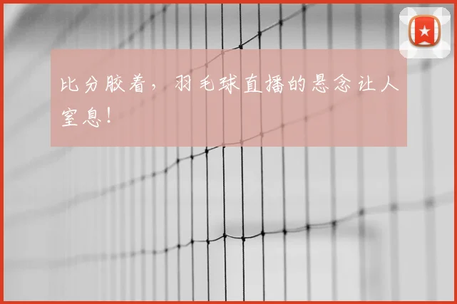 比分胶着,羽毛球直播的悬念让人窒息!